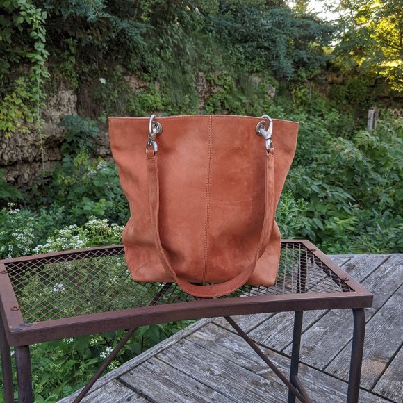 HOBO International Pumpkin Suede Bucket Tote - Picture 2 of 11